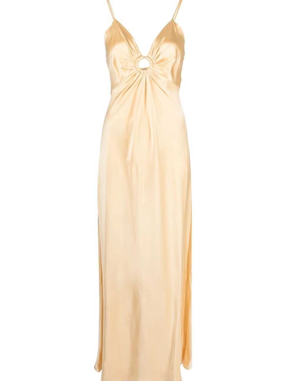 Affordable ring-detail satin Stella maxi Women dress McCartney 0708